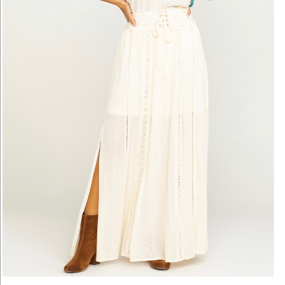 SHYANNE WOMEN'S TIE-OFF CORSET MAXI SKIRT size medium